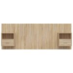 vidaXL Tête de lit avec armoires Chêne sonoma Bois d'ingénierie