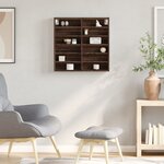 vidaXL Armoire à vitrine chêne marron 60x8 5x58 cm bois d'ingénierie