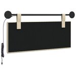 vidaXL Tête de lit suspendue Avec lumière LED Crème Tissu