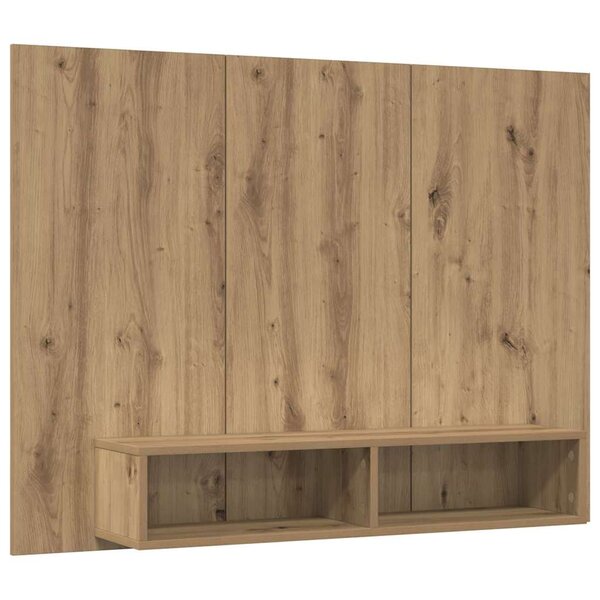 vidaXL Meuble TV mural chêne artisanal 120 x 23.5 x 90 cm