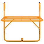 vidaXL Table de balcon Jaune 60x40 cm Acier