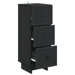 vidaXL Armoire à tiroirs Noir 33 x 34 5 x 90 cm Bois d'ingénierie