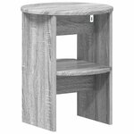 vidaXL Meuble d'appoint 2 pc Gris Sonoma Ø40 x 50 cm Bois d’ingénierie