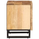 vidaXL Tables de chevet 2 Pièces 40x34x46 cm bois massif de manguier brut