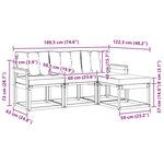 vidaXL Ensemble de canapés d'extérieur 4 Pièces Blanc et gris clair