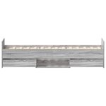 vidaXL Cadre de lit sans matelas sonoma gris 90x200 cm