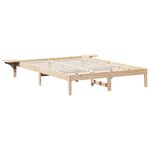 vidaXL Cadre de lit Naturel 140 x 200 cm Pin massif