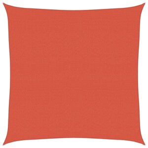 vidaXL Voile d'ombrage 160 g/m² Terre cuite 4x4 m PEHD