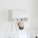 vidaXL Porte-manteau mural Blanc 50 x 20 x 30 cm Bois d'ingénierie