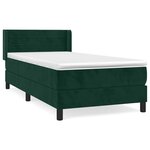 vidaXL Sommier à lattes de lit avec matelas Vert foncé 90x200 cm