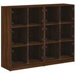 vidaXL Bibliothèque avec portes chêne marron 136x37x109 cm