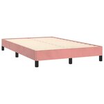 vidaXL Sommier à lattes de lit et matelas LED rose 120x190 cm velours