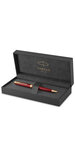 PARKER Sonnet Stylo bille  laque rouge  Recharge noire pointe moyenne  Coffret cadeau