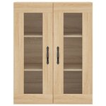 vidaXL Buffet haut Chêne sonoma 69 5x34x180 cm Bois d'ingénierie
