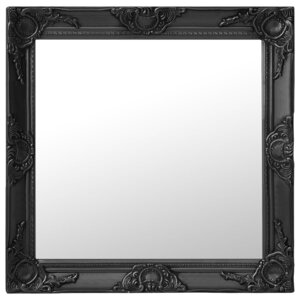 vidaXL Miroir mural style baroque 60x60 cm noir