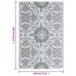 vidaXL Tapis d'extérieur ARAKIL Gris clair 190x290 cm PP