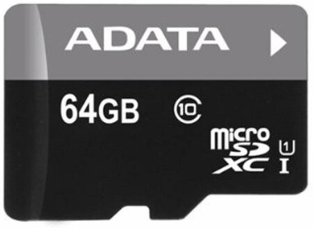 Carte mémoire Micro SD Adata Premier 64Go Class 10 + adaptateur SD