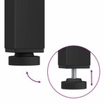 vidaXL table Chêne noir 100 x 50 x 76 5 cm Bois d'ingénierie et acier