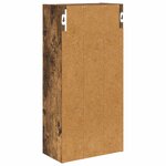 vidaXL Armoire murale de salle de bain Chêne Fumé 30 x 16 x 62 5 cm