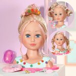 Zapf Creation 835432 - Tête à coiffer Princesse avec maquillage et accessoires