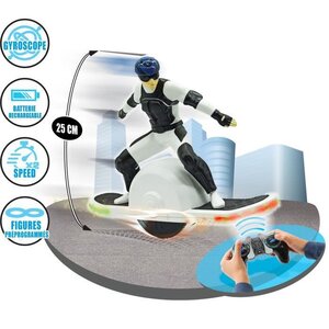 TERRAWHEEL – Hoverboard enfant télécommandé – 25 cm de long - avec Batterie Rechargeable, Télécommande et Gyroscope Intégré – 8ans+