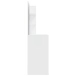 vidaXL Coiffeuse avec miroir Blanc brillant 74 5x40x141 cm