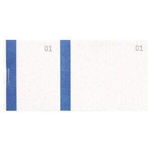 Bloc Vendeur À Bande Couleur 100 Feuillets Double Numérotage - Format 6 6x13 5 Cm - Bleu - X 50 - Exacompta