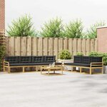 vidaXL Ensemble de canapés d'extérieur 7 Pièces Blanc et anthracite