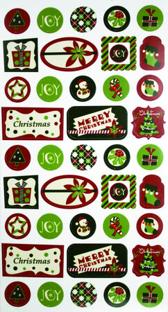 Carnet de gommettes Noël rouge et vert 195 pièces