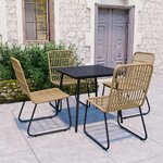 vidaXL Ensemble à manger d'extérieur 5 Pièces résine tressée et verre