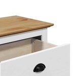 VidaXL Banc de couloir BODO blanc et marron 114x40x45 cm