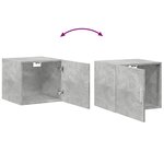 vidaXL Armoire de rangement mince gris béton 45x42 5x225 cm
