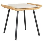 vidaXL Tabouret de Jardin 2 Pièces Nature 50 x 40 x 45cm Acier