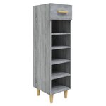 vidaXL Meuble à chaussures Sonoma gris 30x35x105 cm Bois d'ingénierie