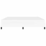 vidaXL Cadre de lit avec matelas Blanc pur 200 x 200 cm tissu