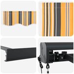 vidaXL Auvent Rétractable Multicolore 350 x 250 cm Tissu  Métal