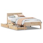 vidaXL Cadre de lit sans matelas 90x190 cm bois de pin massif