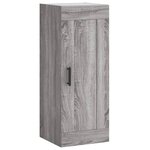 vidaXL Buffet haut Sonoma gris 34 5x34x180 cm Bois d'ingénierie