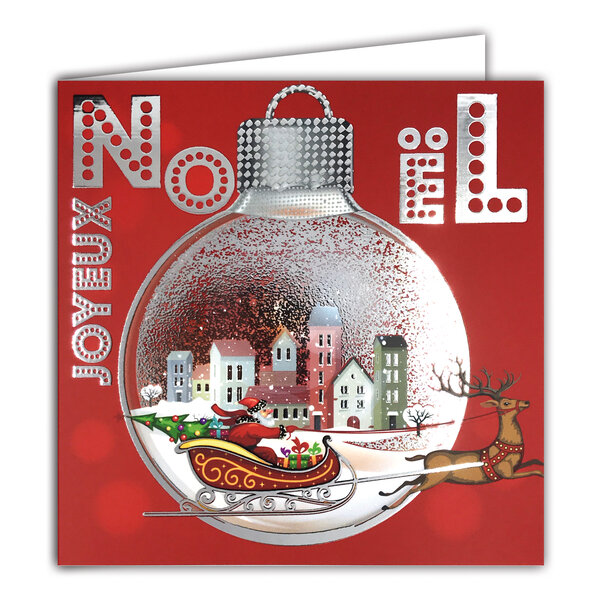 23091 Carte carrée Joyeux Noël avec Enveloppe 15x15cm