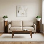 vidaXL Support de Plante 2 pièces Chêne fumé 25 x 25 5 x 60 5 cm