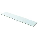 vidaXL Panneaux d'étagère 2 Pièces Verre Transparent 100 x 20 cm