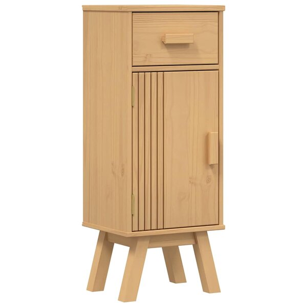 vidaXL Cabinet de salle de bain avec étagère Marron 35 x 30 x 90 cm