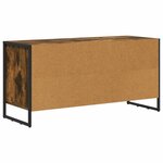 vidaXL Meuble TV Chêne Fumé 100 x 36 x 49 5 cm Bois d'ingénierie