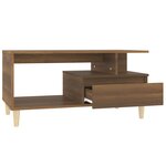 vidaXL Table basse Chêne marron 90x49x45 cm Bois d'ingénierie