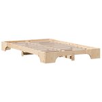 vidaXL Cadre de lit Naturel Bois de pin massif 135 x 190 cm Cadre de lit