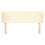 vidaXL Tête de lit avec oreilles Crème 147x23x78/88 cm Similicuir