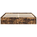 vidaXL Cadre de lit sans matelas chêne fumé 200x200 cm