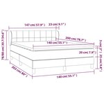 vidaXL Sommier à lattes de lit et matelas Gris clair 140x200cm Velours