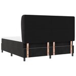 Lit box spring vidaXL avec matelas noir 180x200 cm en velours