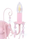 Vidaxl applique murale à perles rose 2 ampoules e14